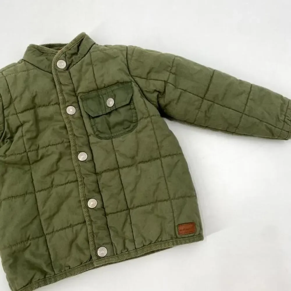 7 For‎ All Mankind Green Quilted Jacket